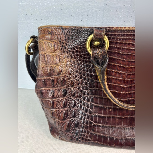 Brahmin Brown Crocodile LeatherShoulder Bag